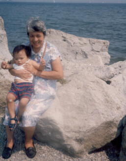 first visit to beach w/ DadaLou