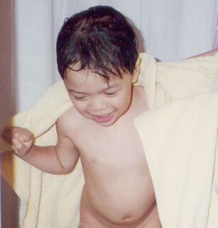 first bath by myself