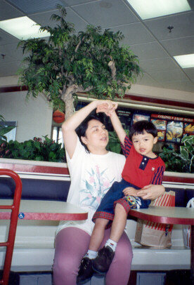 at the park with mama